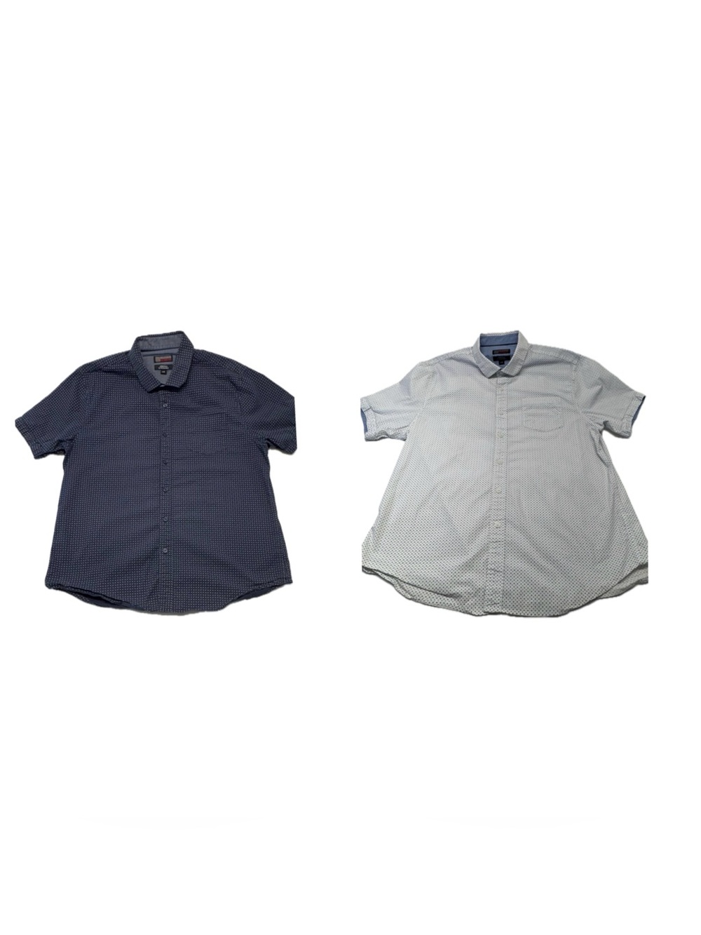 Ike Behar Stretch Patterned Button Down Shirt 2 Pack Bundle L